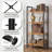 4 Tiers Bookshelf, Classical Book Shelf, Tall Display Shelves In Living Room/Home/Office, Storage Organizer For Cds/Books/Movies-17806868