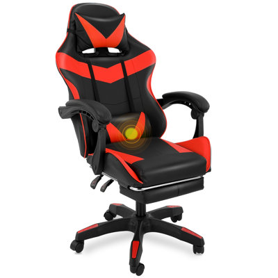 Inbox Zero Adjustable Reclining Ergonomic Swiveling PC & Racing Game Chair by Inbox Zero