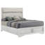 Modern Glam Upholstered Bed with Glittering Accents