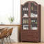 Armoire de cuisine de 71 po de haut avec arche, armoire de cuisine en bois rétro avec 2 grands tiroirs, armoire de rangement à 4 niveaux avec tablette réglable-656029458