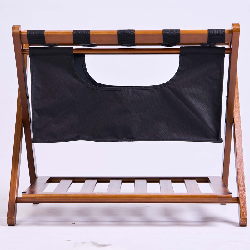 Folding Bamboo Luggage Rack