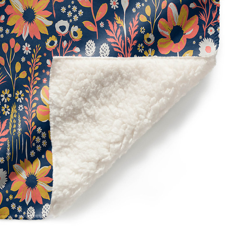 Couverture sherpa doux peinte, l 51 po x L 60 po