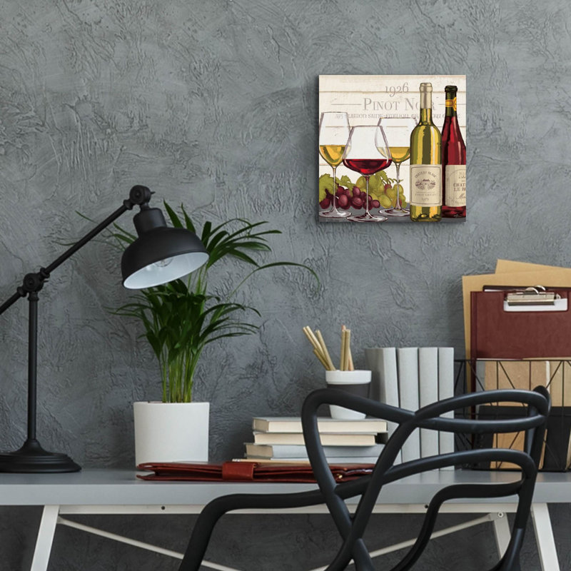 «Wine Tustation» par Janelle Penner, H 12 po x l 12 po x P 0,13 po