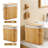 Bamboo Toilet Paper Storage Basket With Lid - 8 Gallon Capacity Waterproof Organizer For Bathroom, Kitchen, And Home
