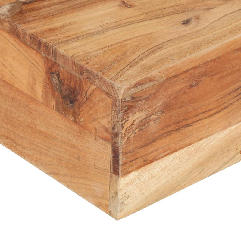 Graciela Solid Wood Pedestal Coffee Table, Light Brown