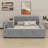 Upholstered Grounded Bed, Child Bed With Bedside Desk And Little Round Stool-1669820252-1669820254