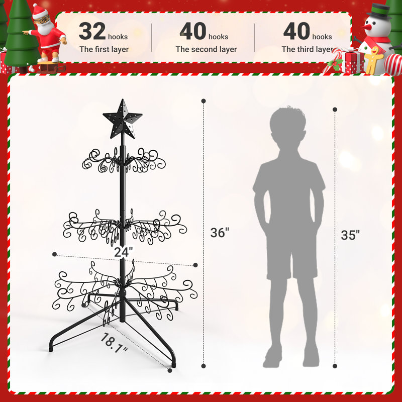 Steel Ornament Tree, 36 Inch