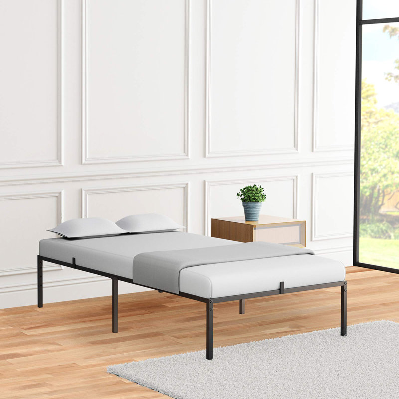 Metal Bed Frame Twin Platform Bed Frame No Box Spring Needed, Sturdy Heavy Duty Bed Frame, Easy Assembly, 14inch Twin
