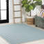 Tapis intérieur / extérieur à chevrons concentriques carrés turquoise / gris clair-69805176