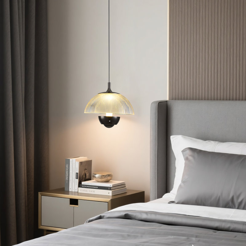 1 - Light Black LED Dome Pendant