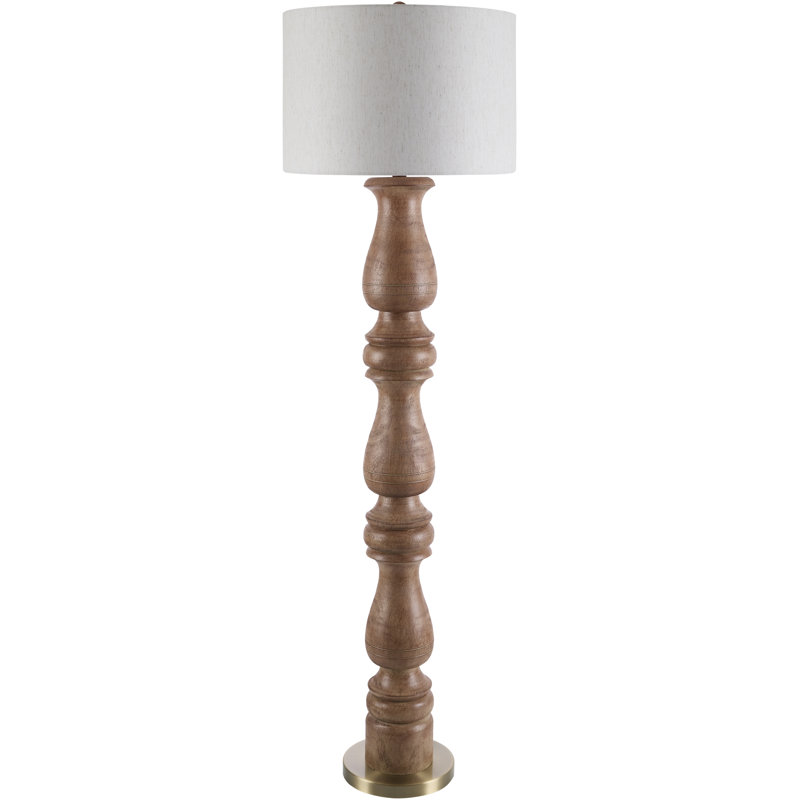 Aolanis Floor Lamp, Dark Brown/Gold