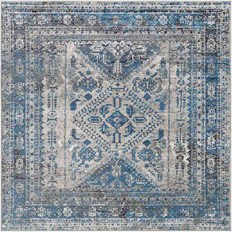 Fitz Oriental Royal Blue  Area Rug