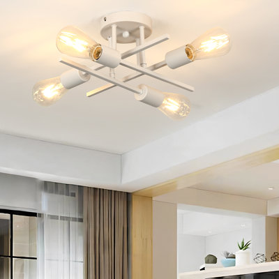 Hannah-Jayne 4 - Light 12.8'' Sputnik Modern Linear Flush Mount