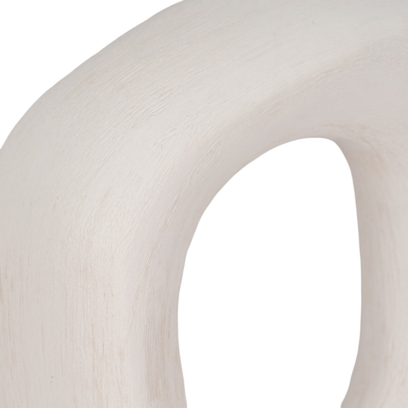 Sculpture moderne en céramique ajourée pour décoration intérieure - Décoration décorative idéale pour le salon ou la table - Blanc