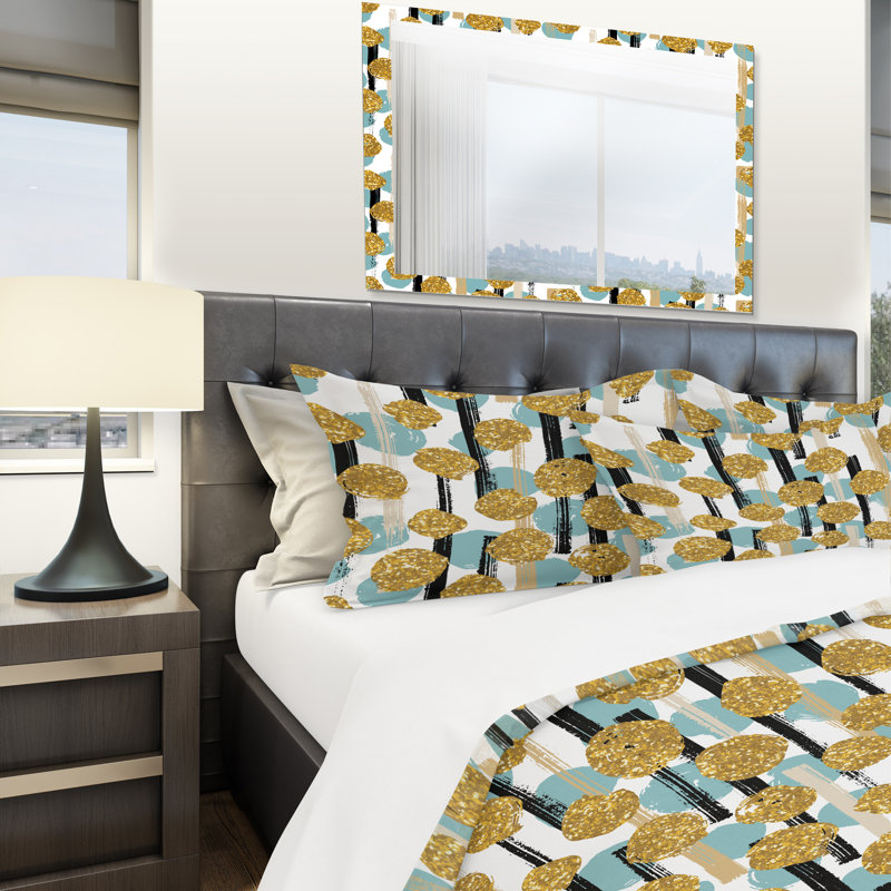 Glam Abstract Duvet Cover, Queen Duvet Cover + 2 Shams