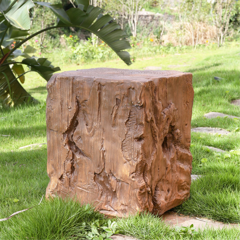 Table d'appoint Amira pour l'extérieur et l'intérieur MGO, finition brune