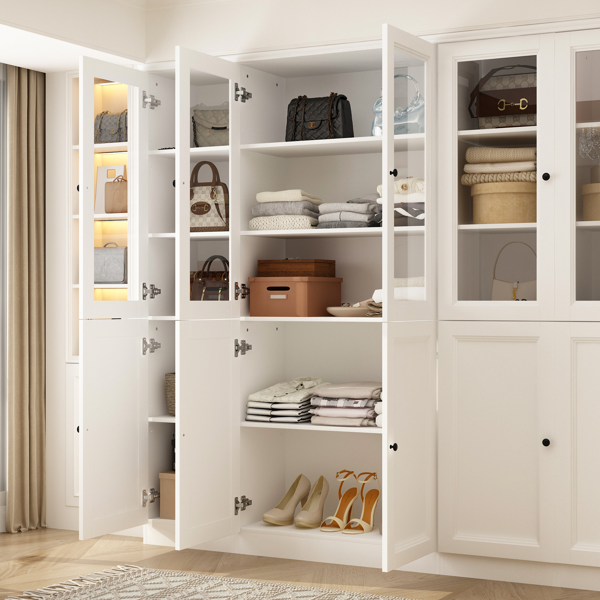 Lark Manor™ 3 Door Closet System With 10 Shelves Wayfair