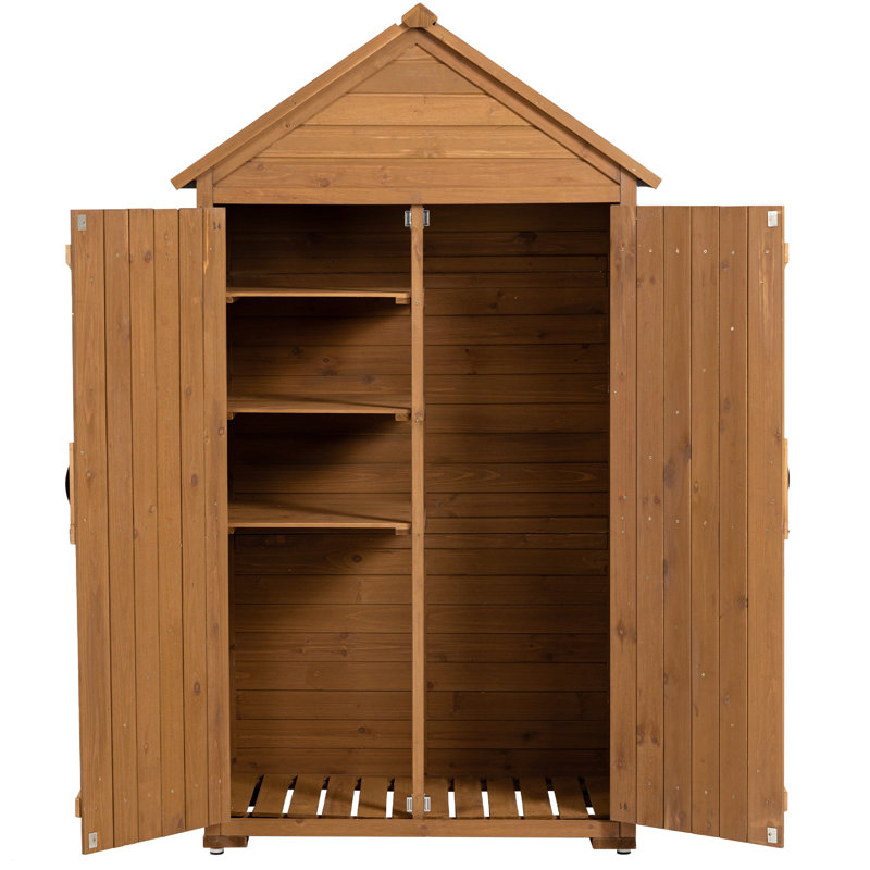 Armoire de rangement extérieure, Brun jaune