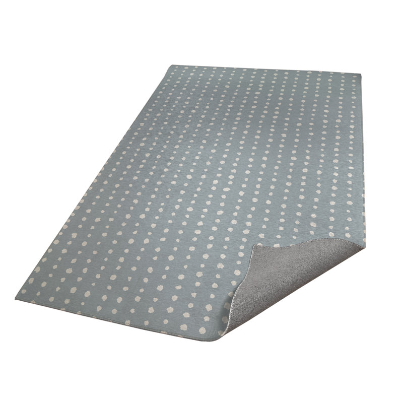 Dot Row Kids Play Mat, Slate Blue/Blue, Rectangle 24" x 36"