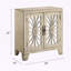 Armoire console avec portes en verre et façade en miroir Nalani