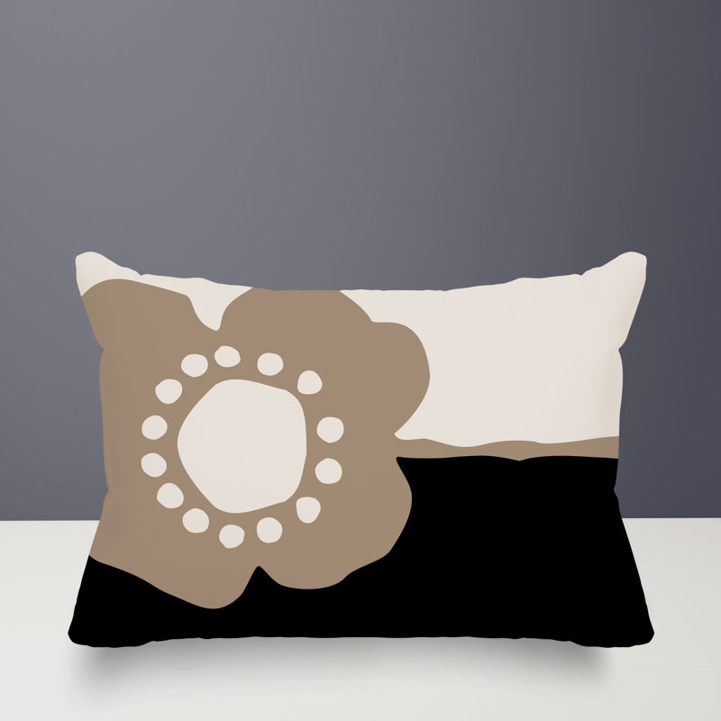 Coussin lombaire réversible intérieur / extérieur Sofi Minimalist, H 14 po x l 20 po, Beige
