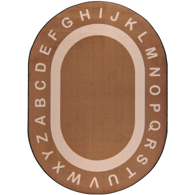 Tapis Endless Alphabet par Joy Carpets, Ovale 5 pi 4 po x 7 pi 8 po