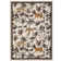 Tiger Area Rug for Living Room, Machine Washable Non-Slip Low Pile Rug, Botanical Jungle Animal Print Rug, Stain-Resistant Soft Foldable Floor Covering