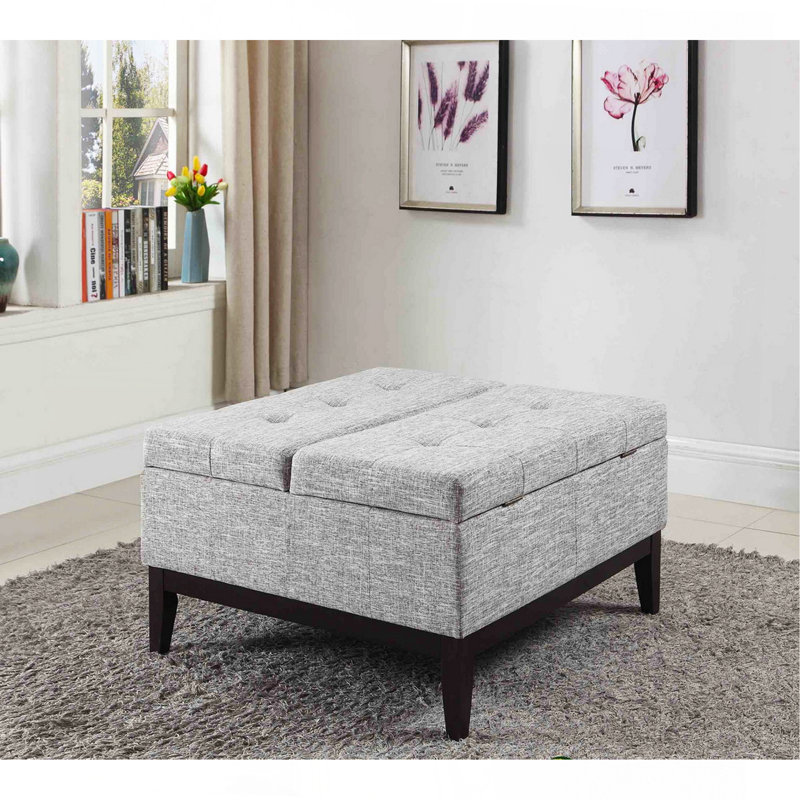 Grande table basse 18 po avec rangement 18 po, Beige