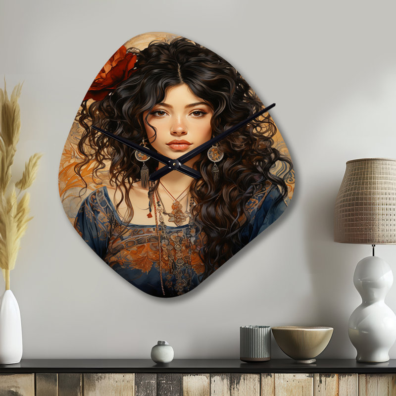 Horloge murale Hargraves Boho Latina, Petit
