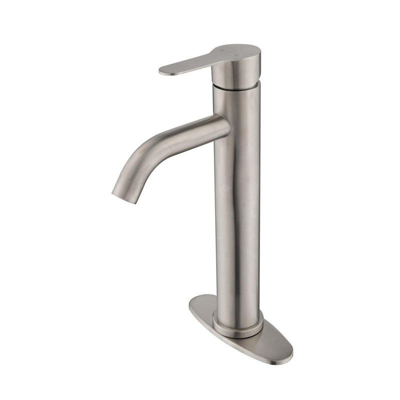 Robinet de lavabo de salle de bain 3 trous avec 2 poignées et bonde escamotable, Brushed Nickel