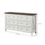 54"W Farmhouse 6 Drawers Dresser Chests-1767973118