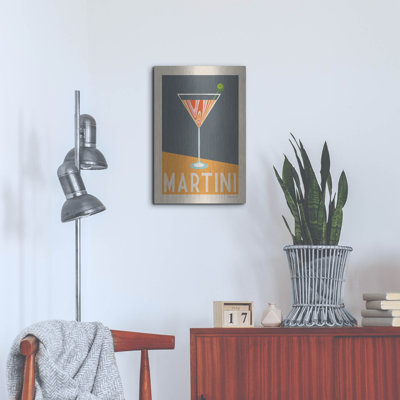 Ebern Designs «Cocktail Affiche 1» par Danhui Nai, art mural en métal