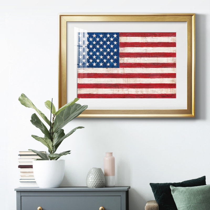 «Old Glory», reproduction encadrée de qualité supérieure - prête à être accrochée, Doré, H 22,5 po x l 30,5 po