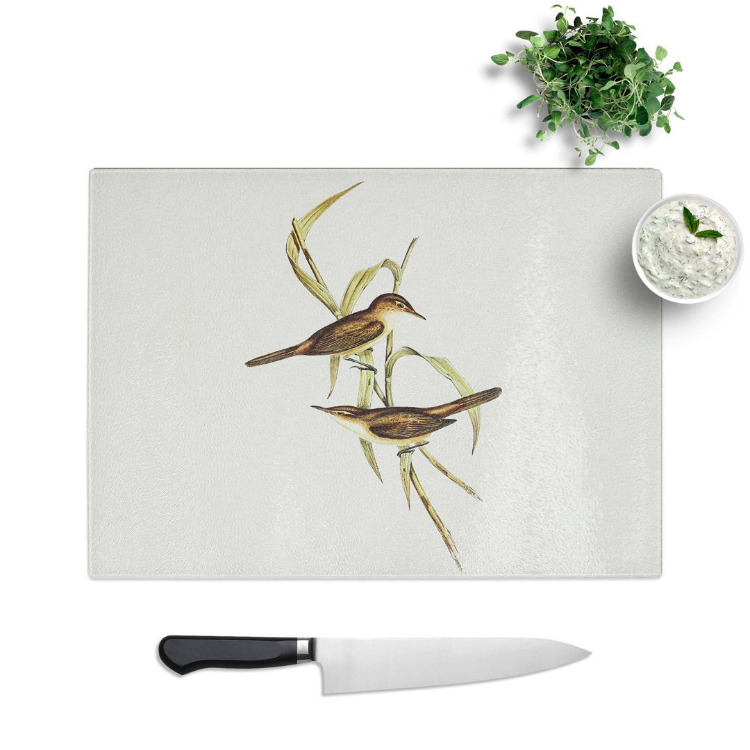 Glass Long-Billed Reed Warbler by Elizabeth Gould Chopping Board