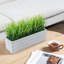 24.9cm Faux Herbs Grass in Cement Planter