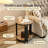 Rustic Wood Side Table with Black Metal Frame