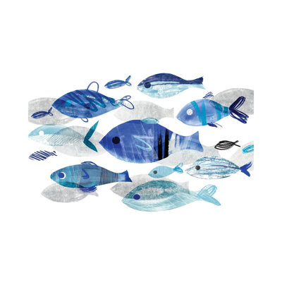 Fish Parade II par Annie Warren - Toile tendue