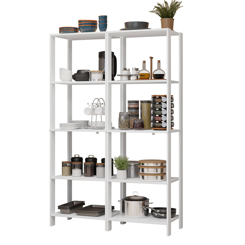  Armoire de rangement pour garde-manger avec 10 tablettes ouvertes de 47 po L, Blanc