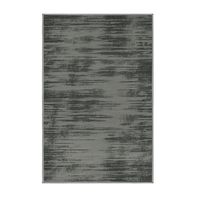 Machine Washable Abstract Brown Area Rug
