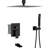Shower System With Waterfall Tub Spout & 1.8 Gpm Max Flow - Oil Rubber Ss Bronze 304 Hose