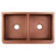 Vine 36" L x 22" W Double Basin Farmhouse Kitchen Sink