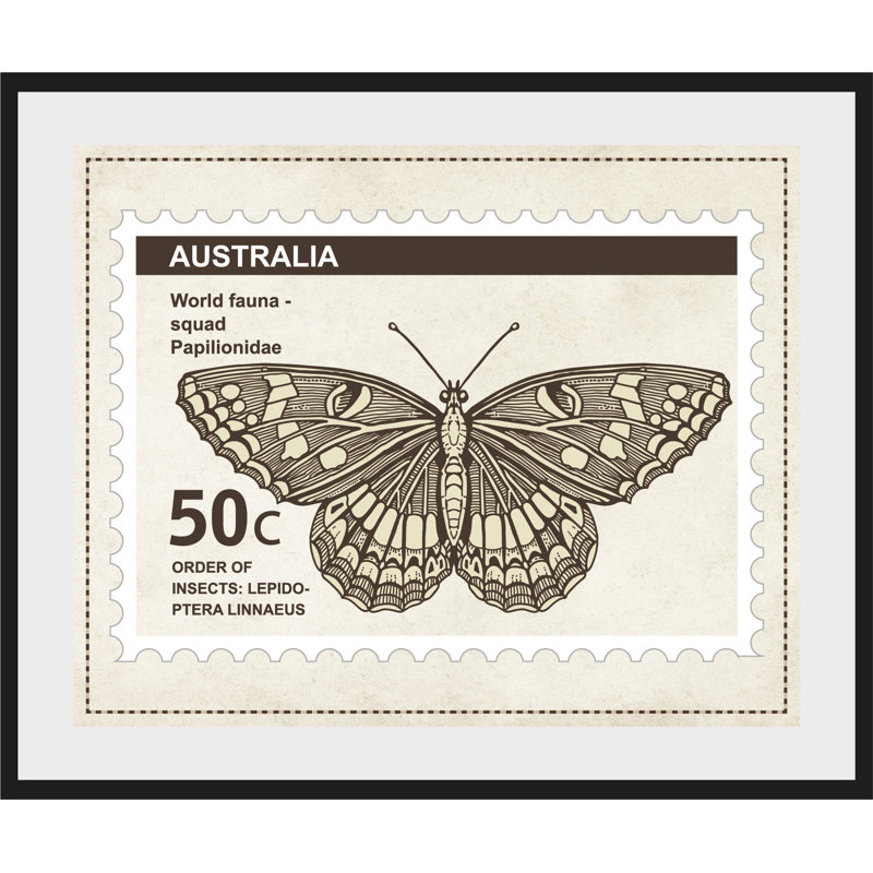 Butterfly - Single Picture Frame Print, 60 cm H x 50 cm W