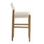 28,5 po, tabouret de bar moderne en bois massif avec coussin en polyester