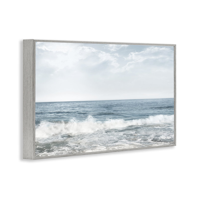 «Splashing Waves», estampe numérique par Mike Calascibetta, Gris, H 20 po x l 30 po