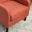 Chaise d'appoint moderne en faux lin avec structure en bois massif-1505577960