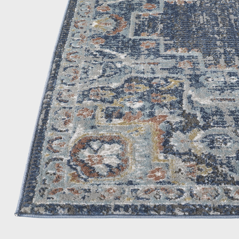 Tapis oriental bleu Maxille, Rectangle 2 pi 2 po x 3 pi