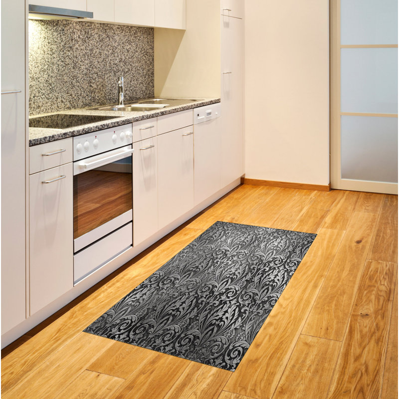 Gray High Density Long Fiber Poly Threads Decorative Area Rug Carpet, Rectangle 2'7" x 5'