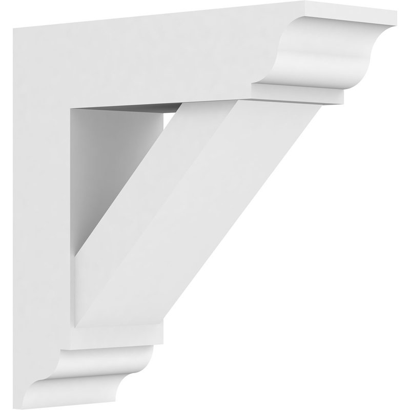Support en uréthane standard traditionnel avec extrémités traditionnelles, brun clair apprêté, H 16 po x l 5 po x P 16 po