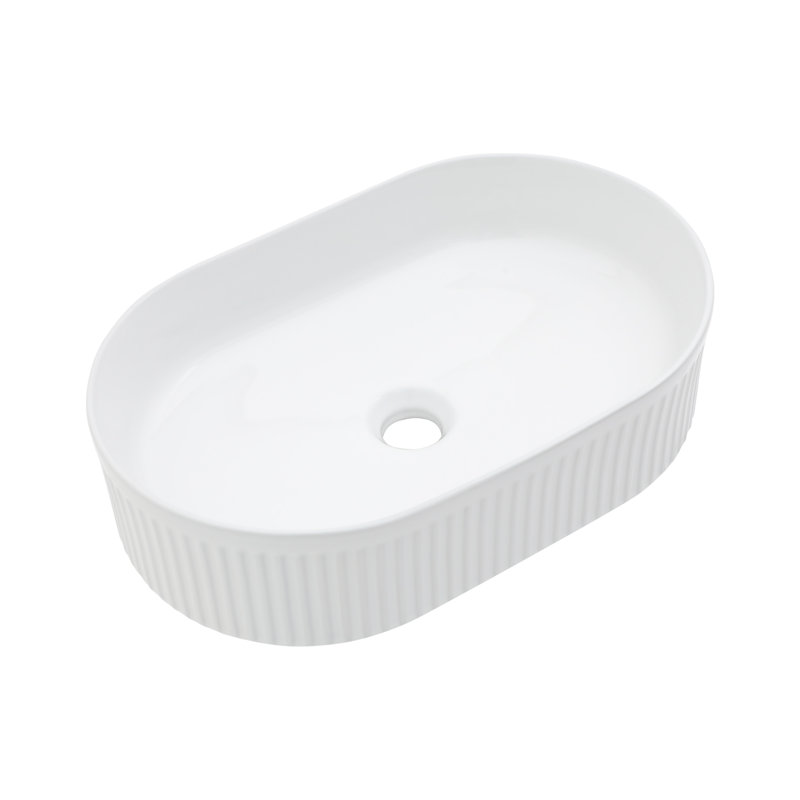 Lavabo de salle de bain vasque ovale en céramique blanche 19 "L x 12" l 19 "