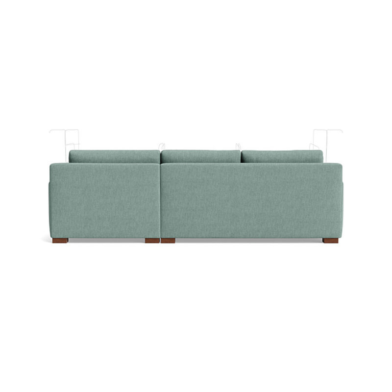 Catalina Chaise Sectional, Performance Weave - Spa, Right Hand Facing